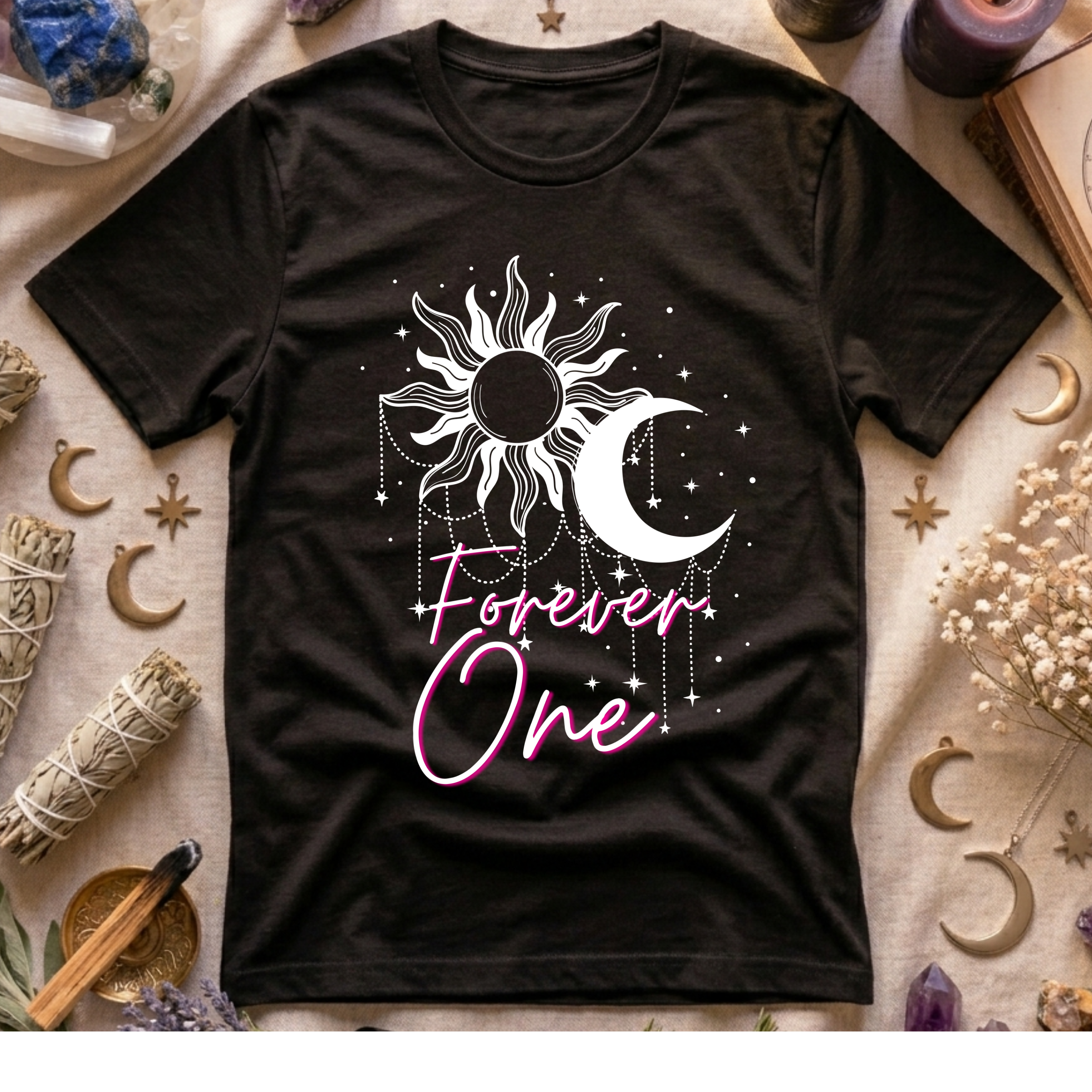 Forever One Sun & Moon T-Shirt — Celestial Matching Shirt for Couples or Best Friends