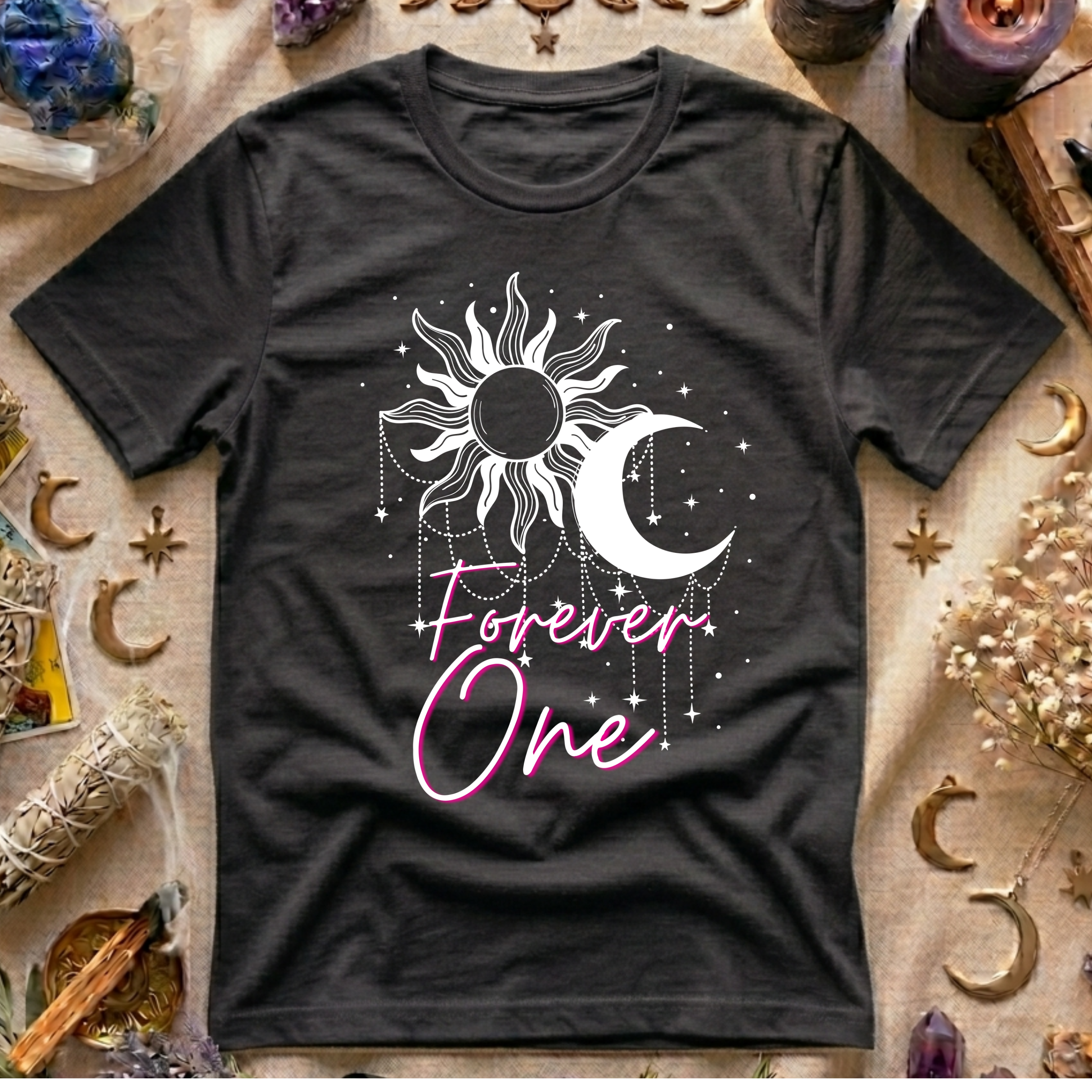 Forever One Sun & Moon T-Shirt — Celestial Matching Shirt for Couples or Best Friends