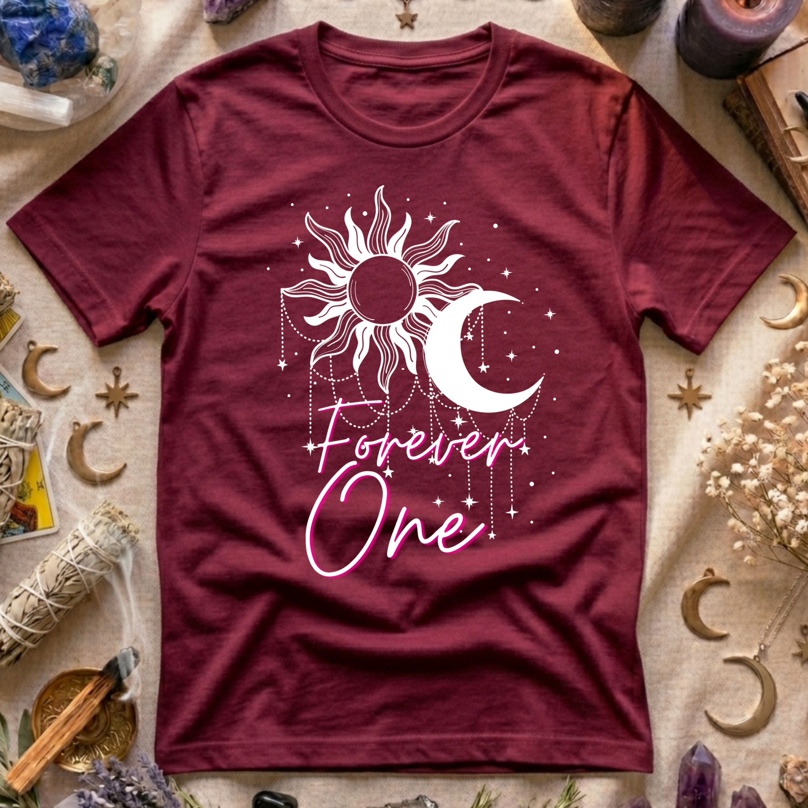 Forever One Sun & Moon T-Shirt — Celestial Matching Shirt for Couples or Best Friends