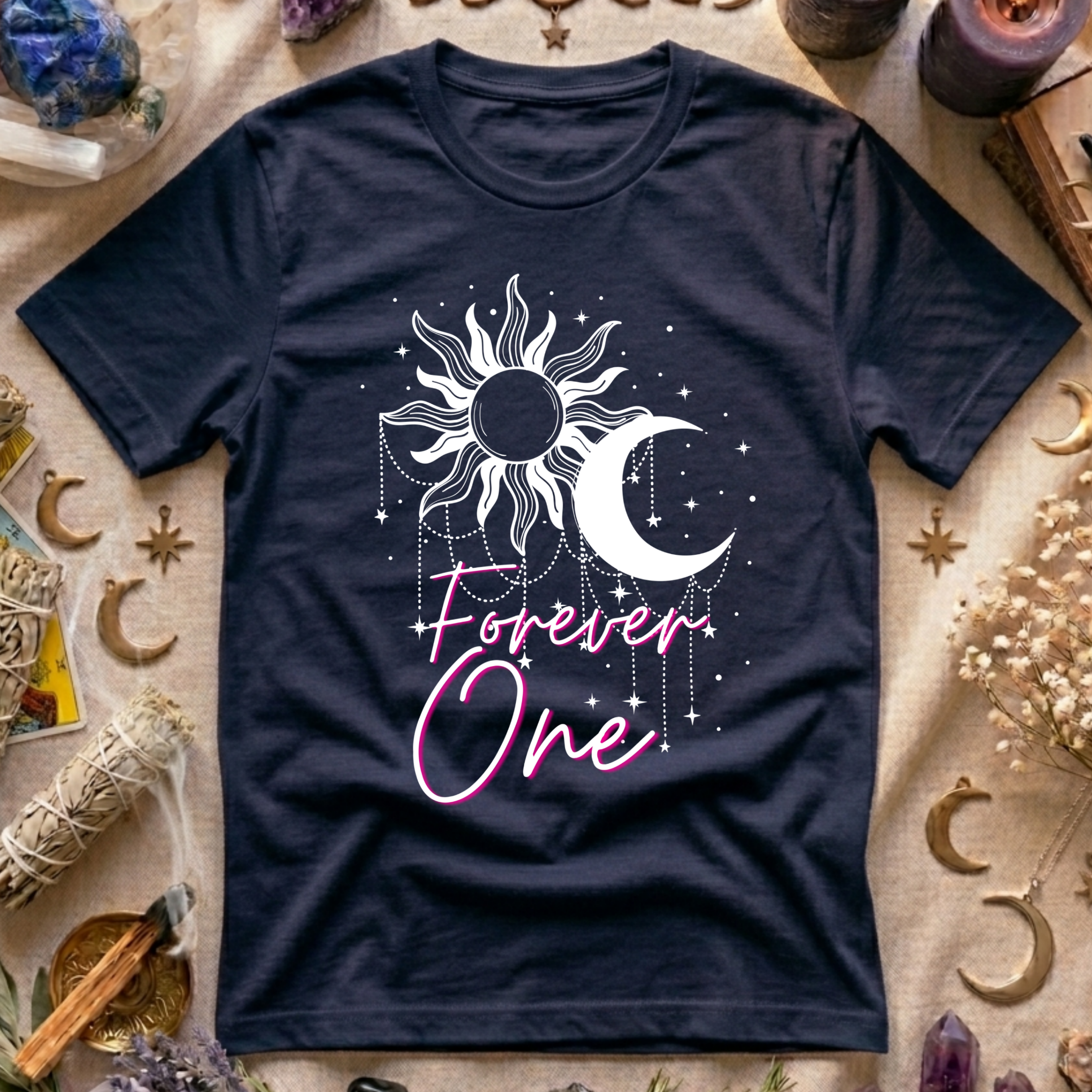 Forever One Sun & Moon T-Shirt — Celestial Matching Shirt for Couples or Best Friends