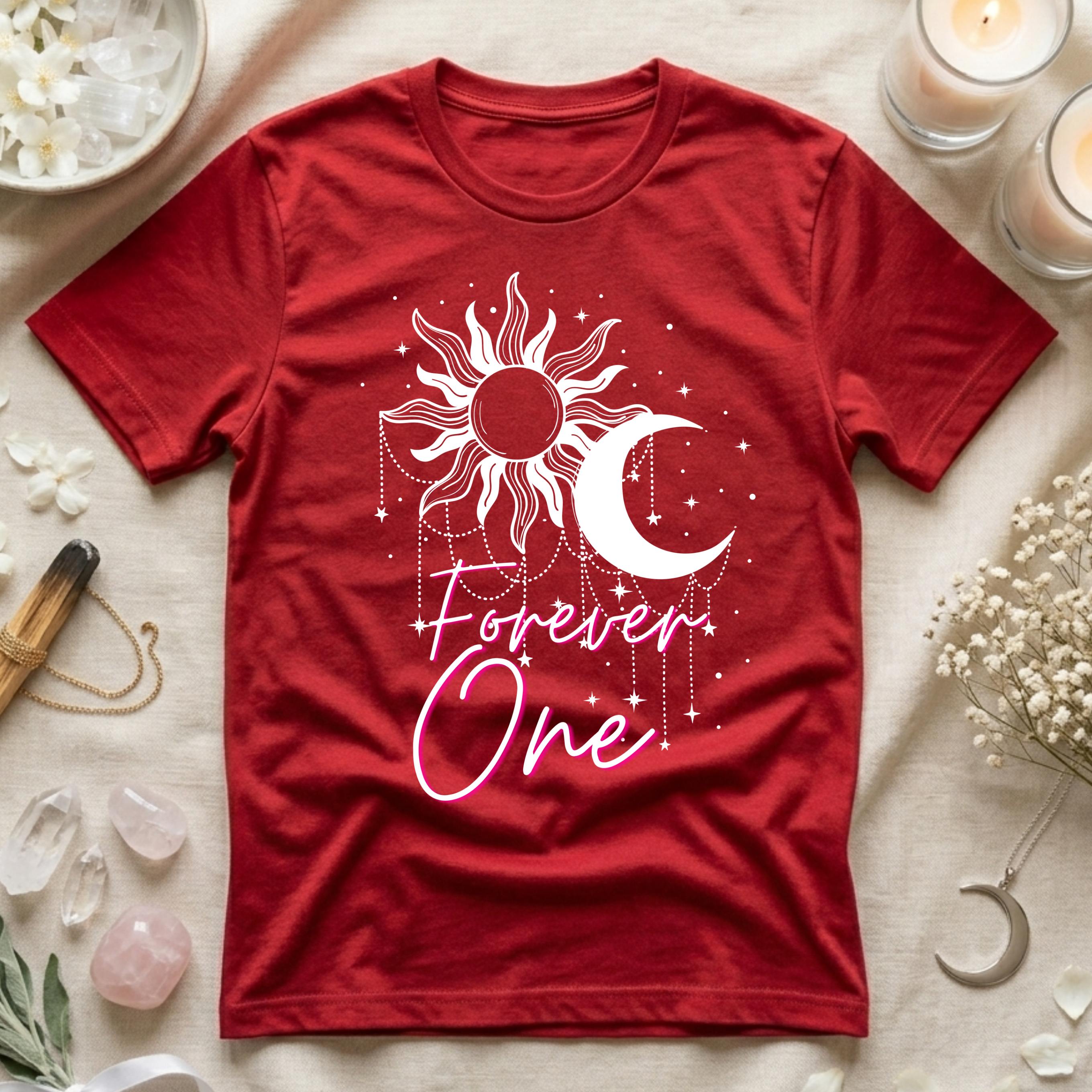 Forever One Sun & Moon T-Shirt — Celestial Matching Shirt for Couples or Best Friends